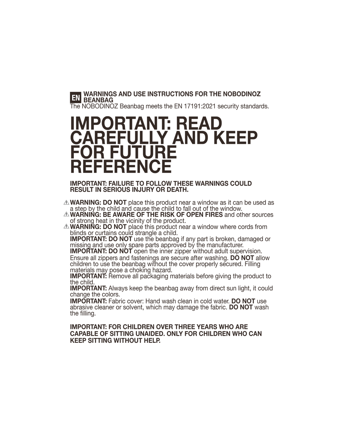 Nobodinoz Vibes Bean Bag Armchair