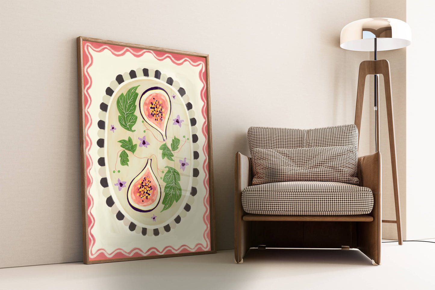 Kate Fox Botanical Fig Hand Drawn Art Print in A3