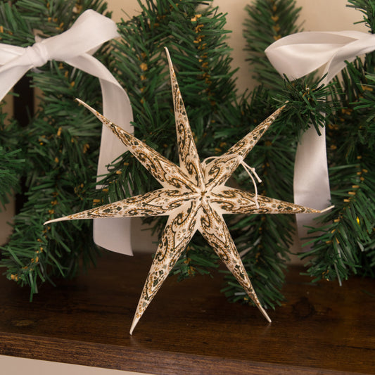 Bloomingville Lecce Hanging Paper Star Christmas Decoration