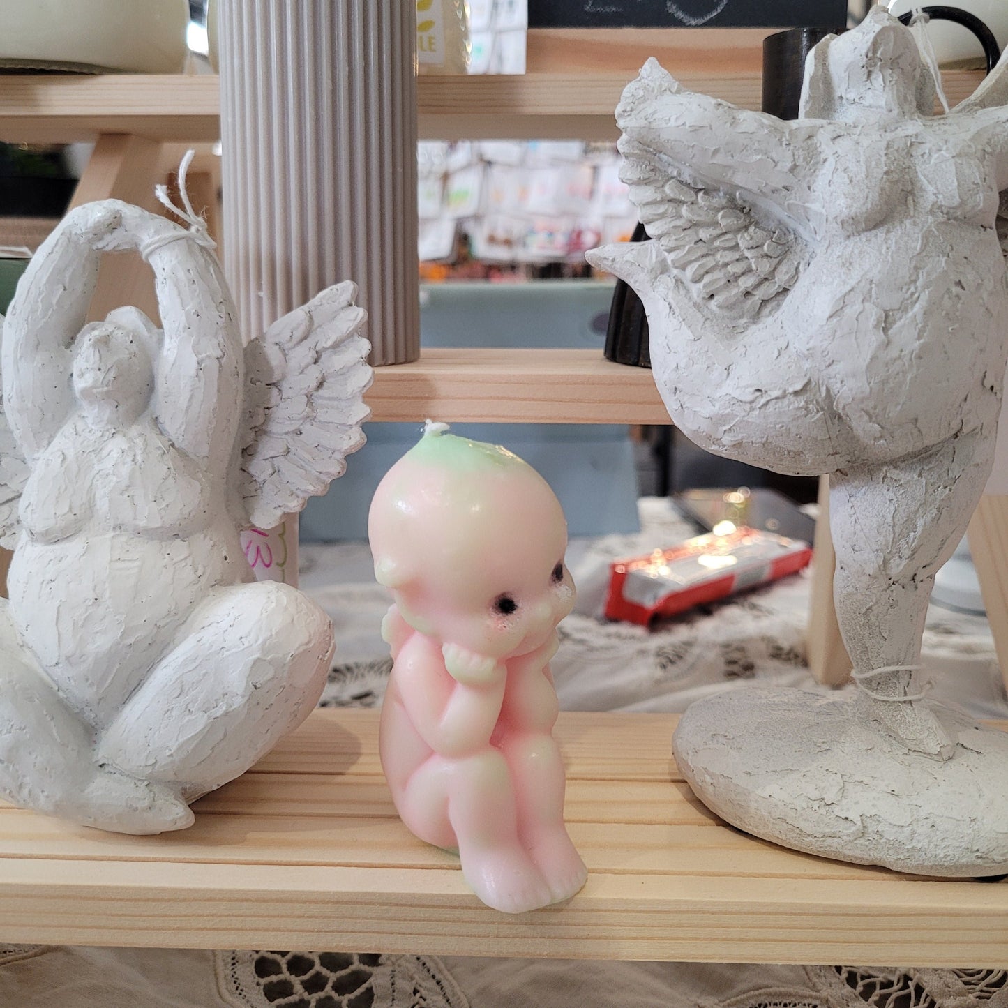 Kewpie Candle in Pink