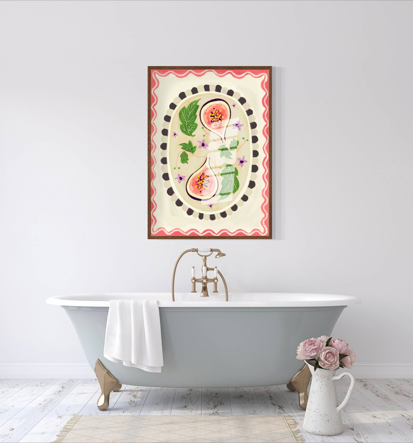 Kate Fox Botanical Fig Hand Drawn Art Print in A3