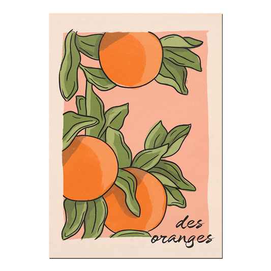 Cai and Jo 'Des Oranges' Wall Art Print