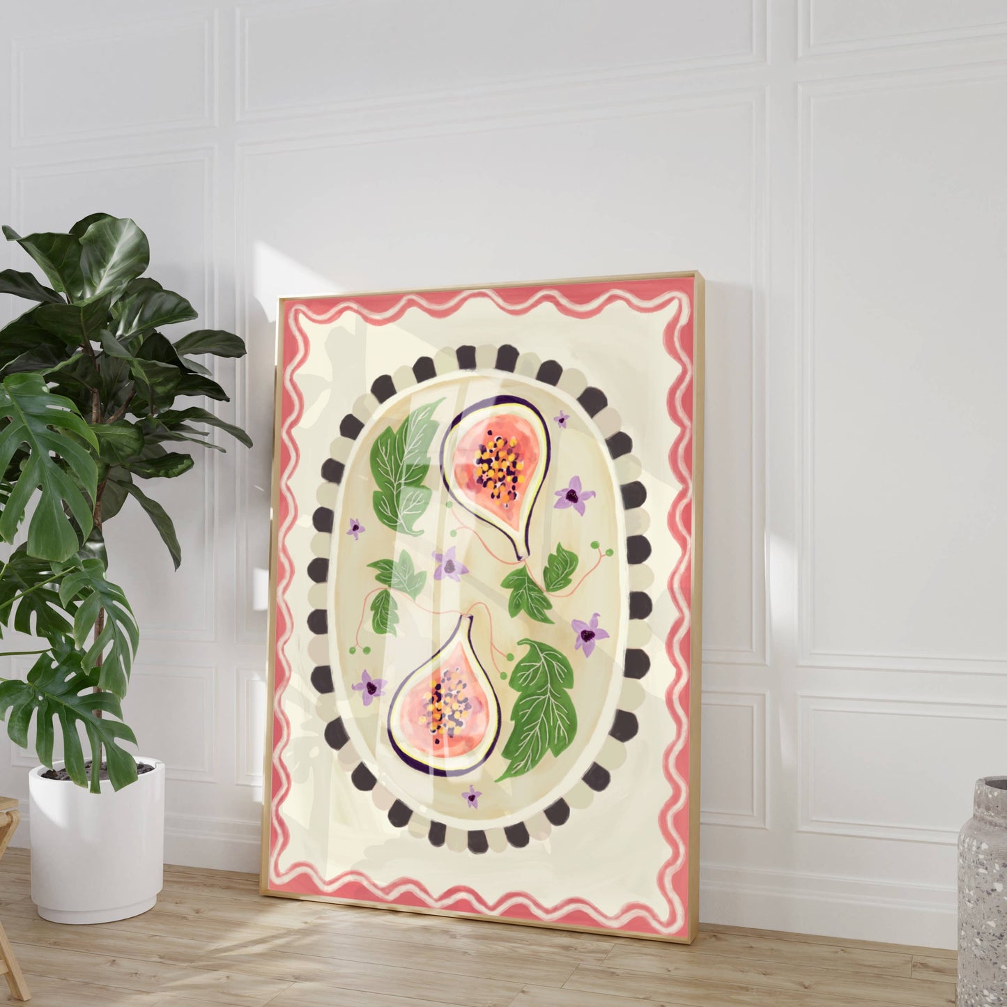 Kate Fox Botanical Fig Hand Drawn Art Print in A3