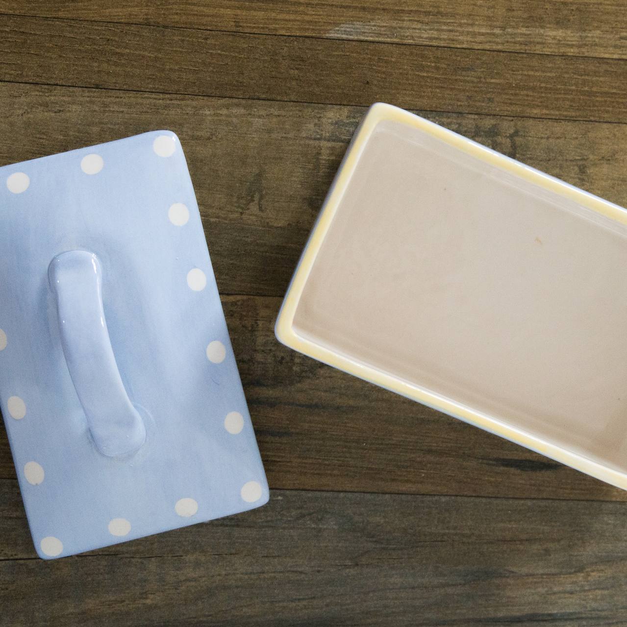 Vintage and Preloved Butter Box in Blue
