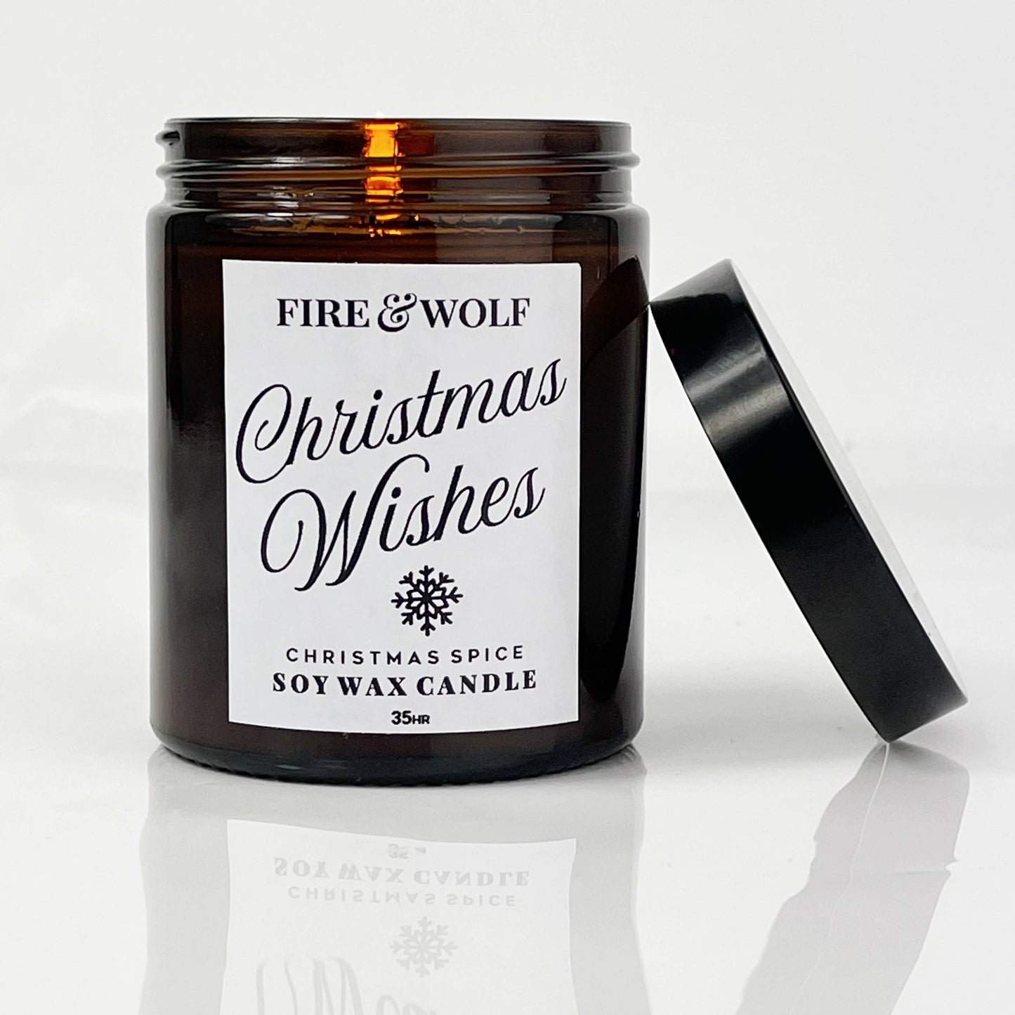 Fire & Wolf Soy Wax Christmas Wishes Candle