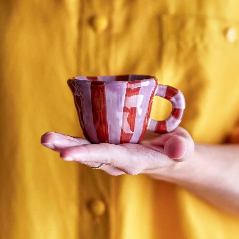 Bloomingville Nini Cup in Pink and Yellow Stripe
