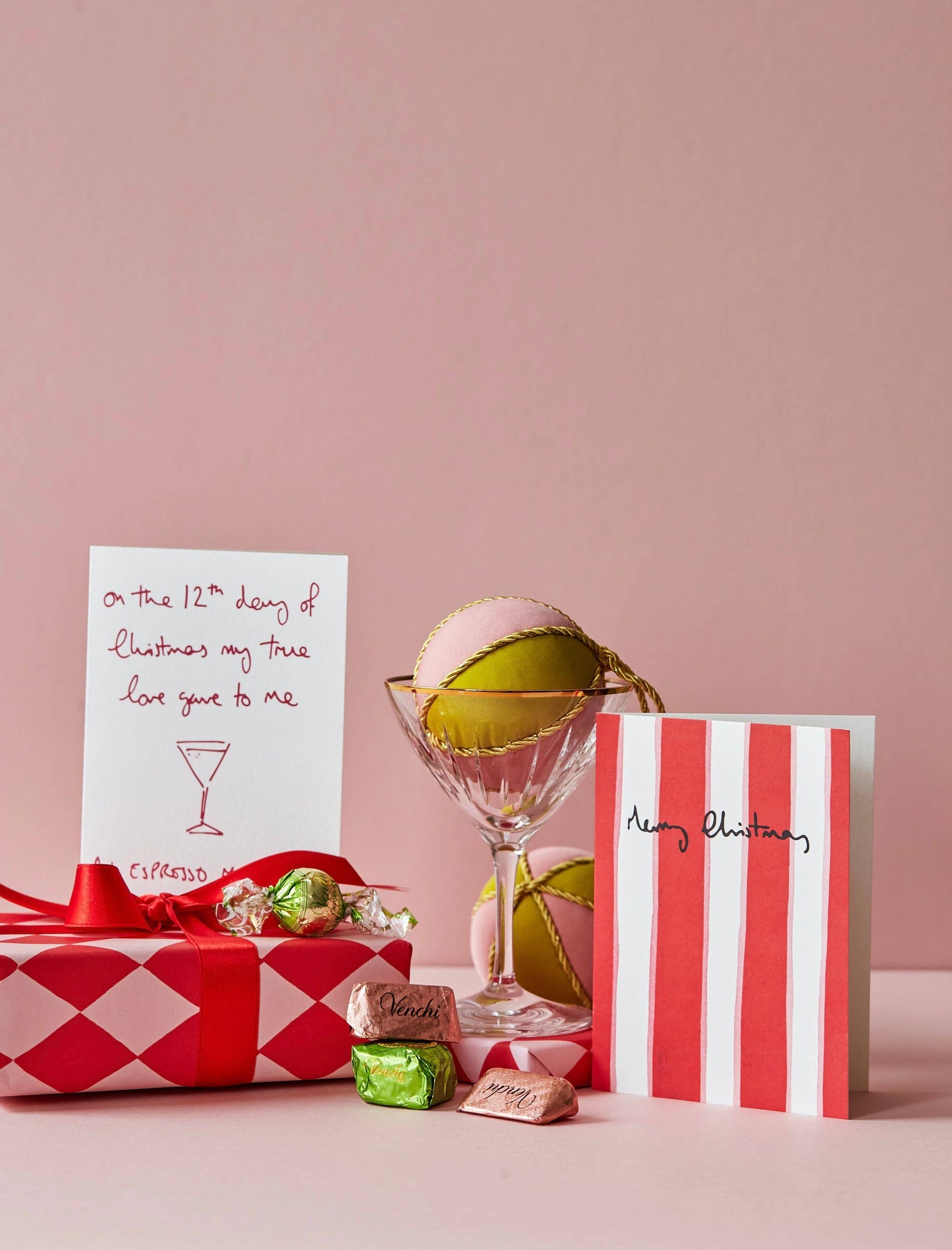Heather Evelyn Candy Stripe Red Christmas Card