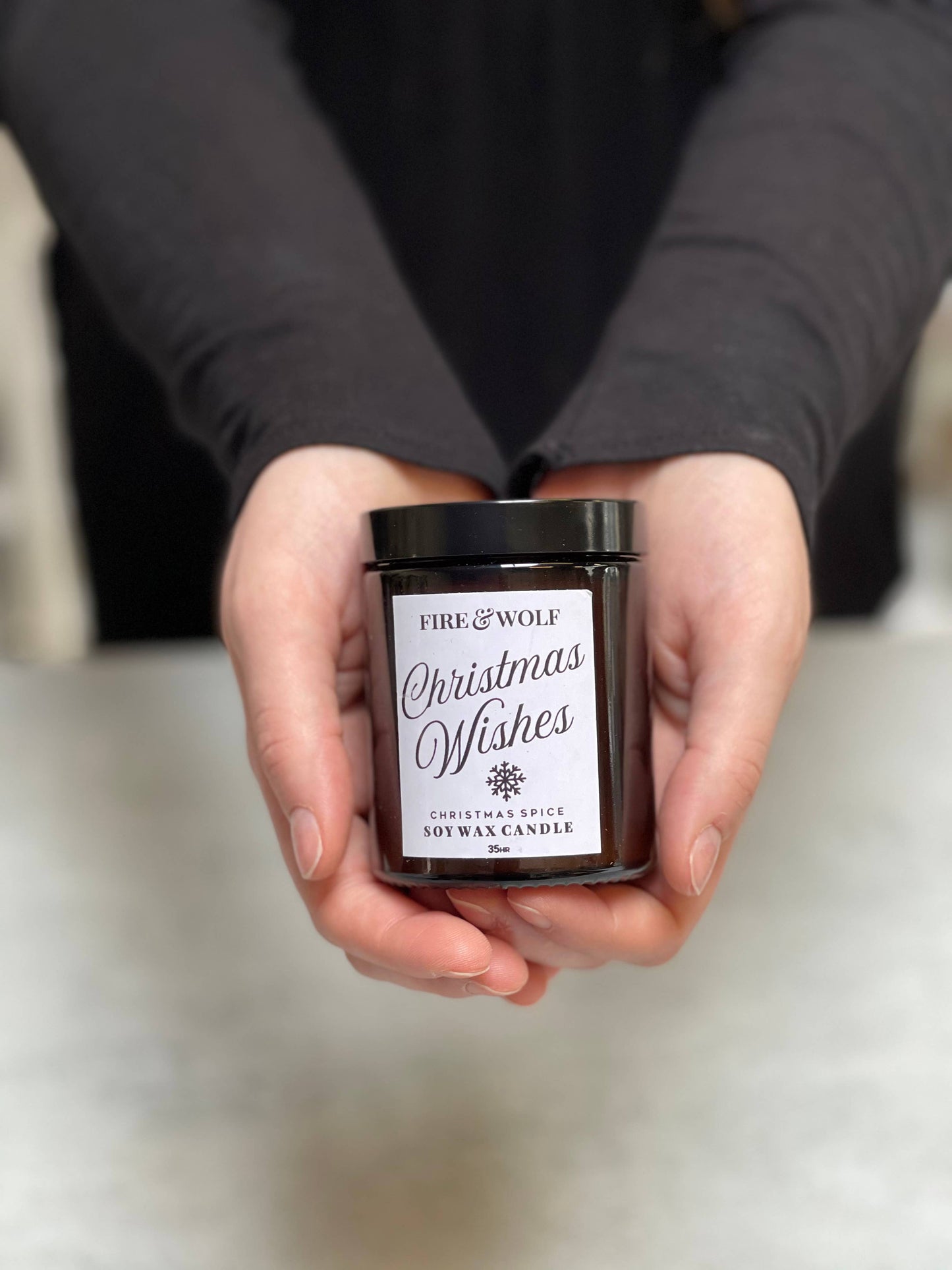 Fire & Wolf Soy Wax Christmas Wishes Candle