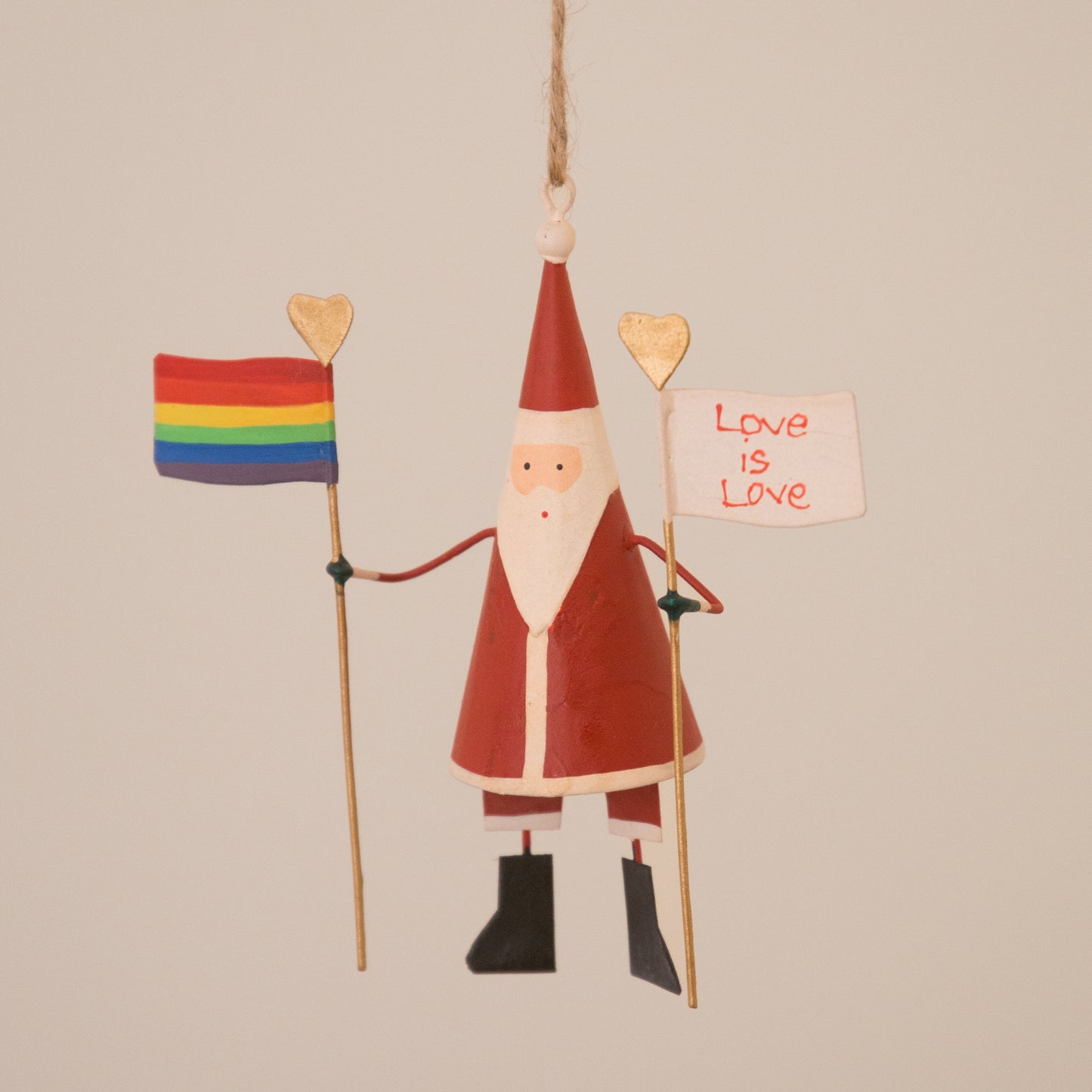 Shoeless Joe Love Is Love Santa Hanging Decoration