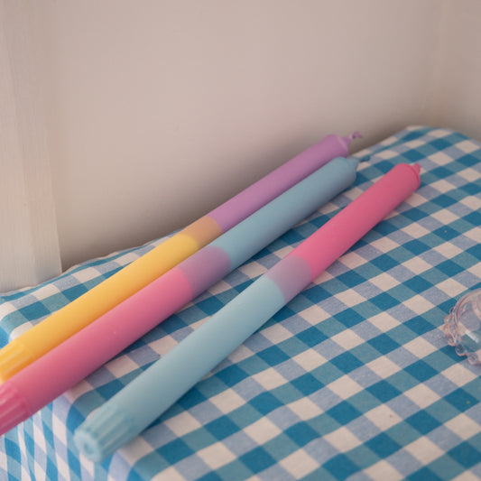 Nordtrice Rainbow 100% Natural Wax 30cm Long Taper Candles