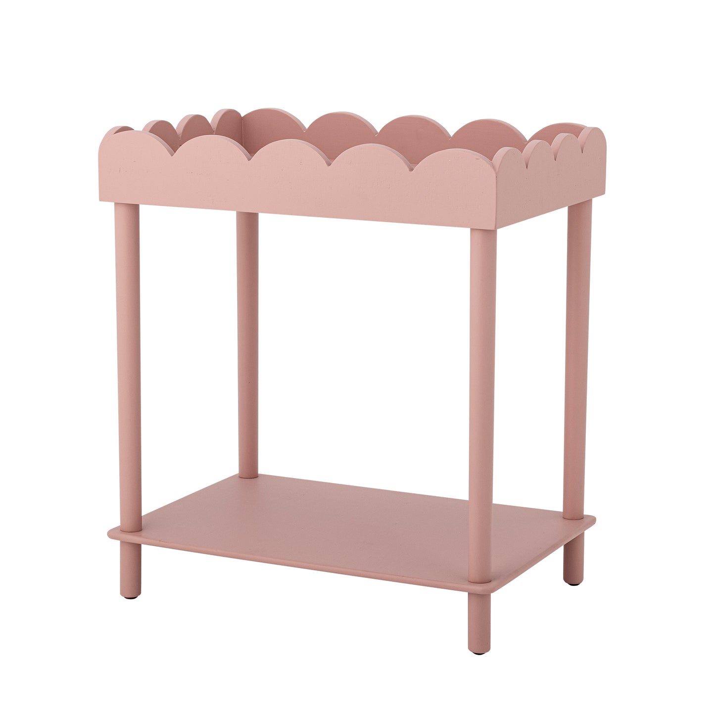 Bloomingville Isola Scalloped Edged Side Table Pink