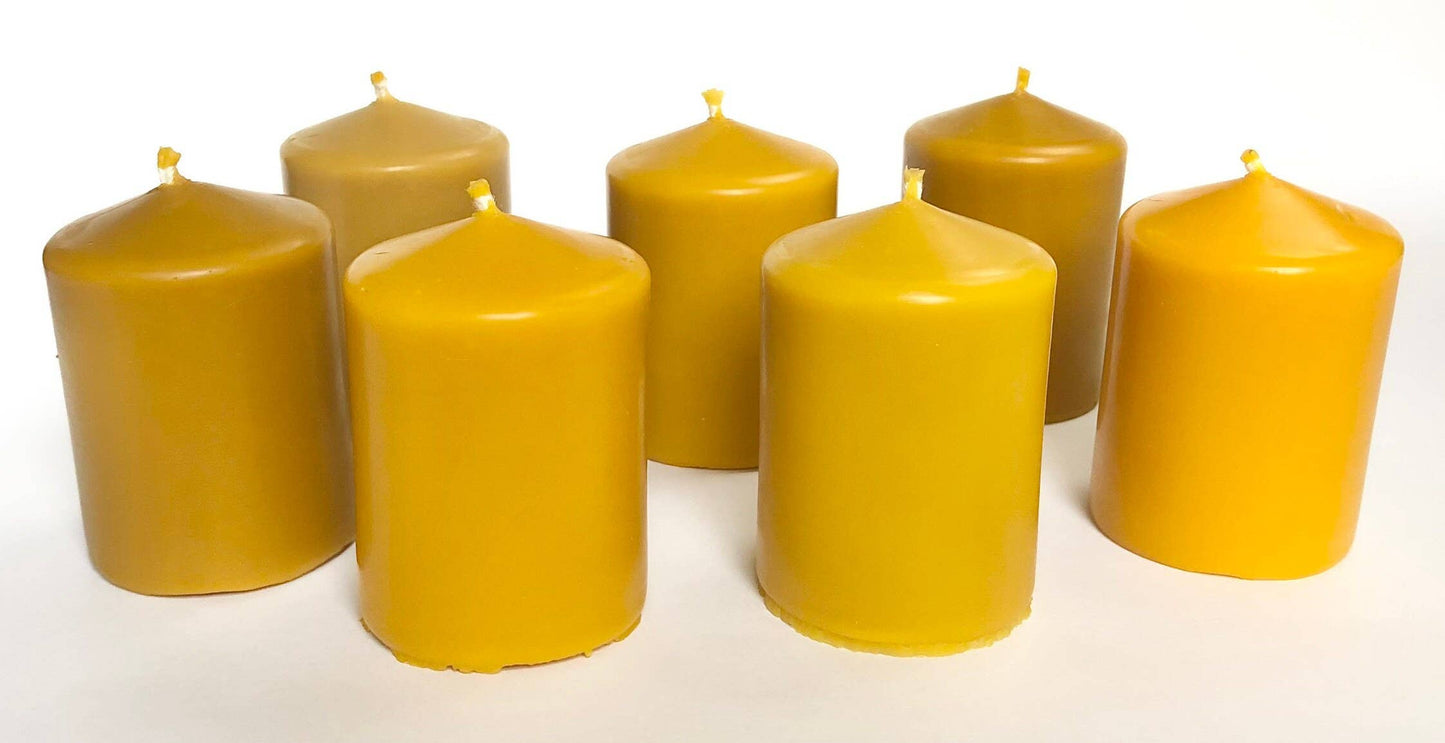 Five Bee's Yard 100% Natural Beeswax Pillar Candle