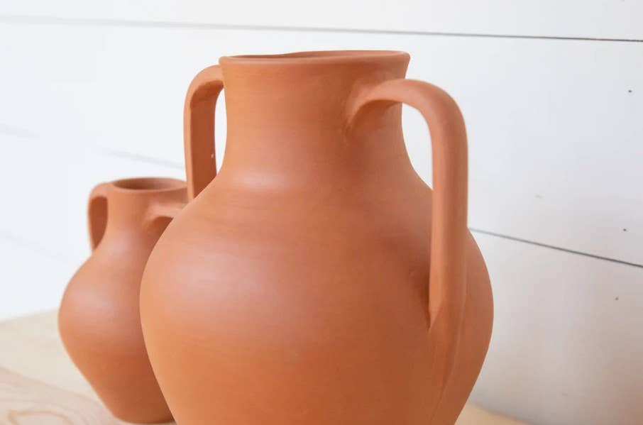 Roca Caus Handmade Vase in Terracotta