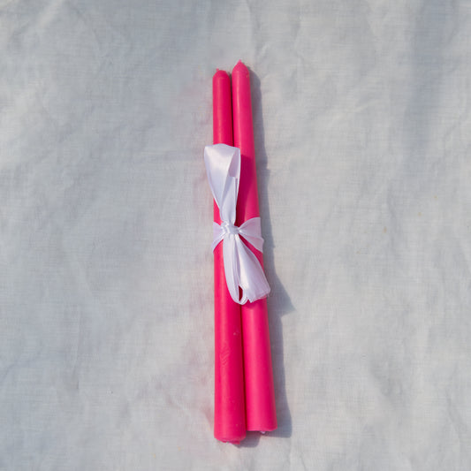 Coconut Wax Taper Candle in Various Colours