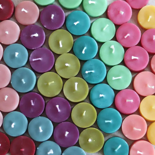 Five Bee's Yard Natural Dyed Colourful Tealights in Various