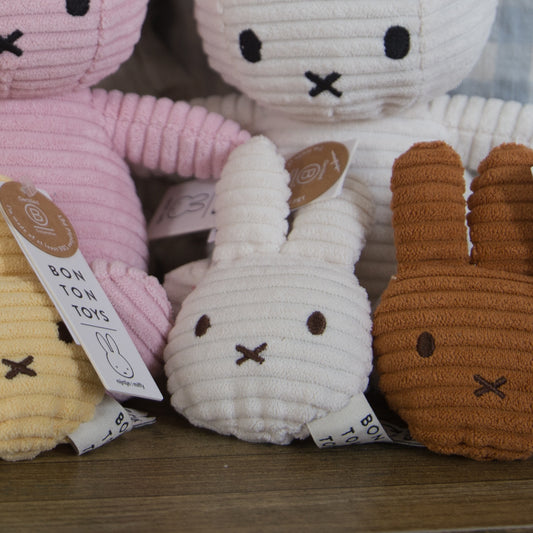 Miffy Flat Keyring in White Corduroy ECO