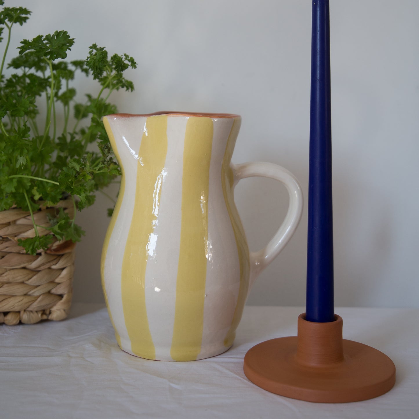 Roca Caus Handmade Terracotta Candle Holder