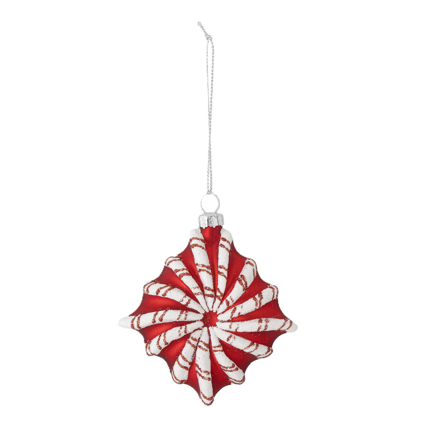 Bloomingville Red with White Candy Striped Hanging Christmas Decoration