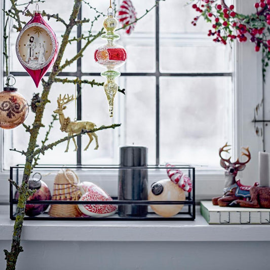 Bloomingville Cassidy Paper Mache Christmas Heart Ornament