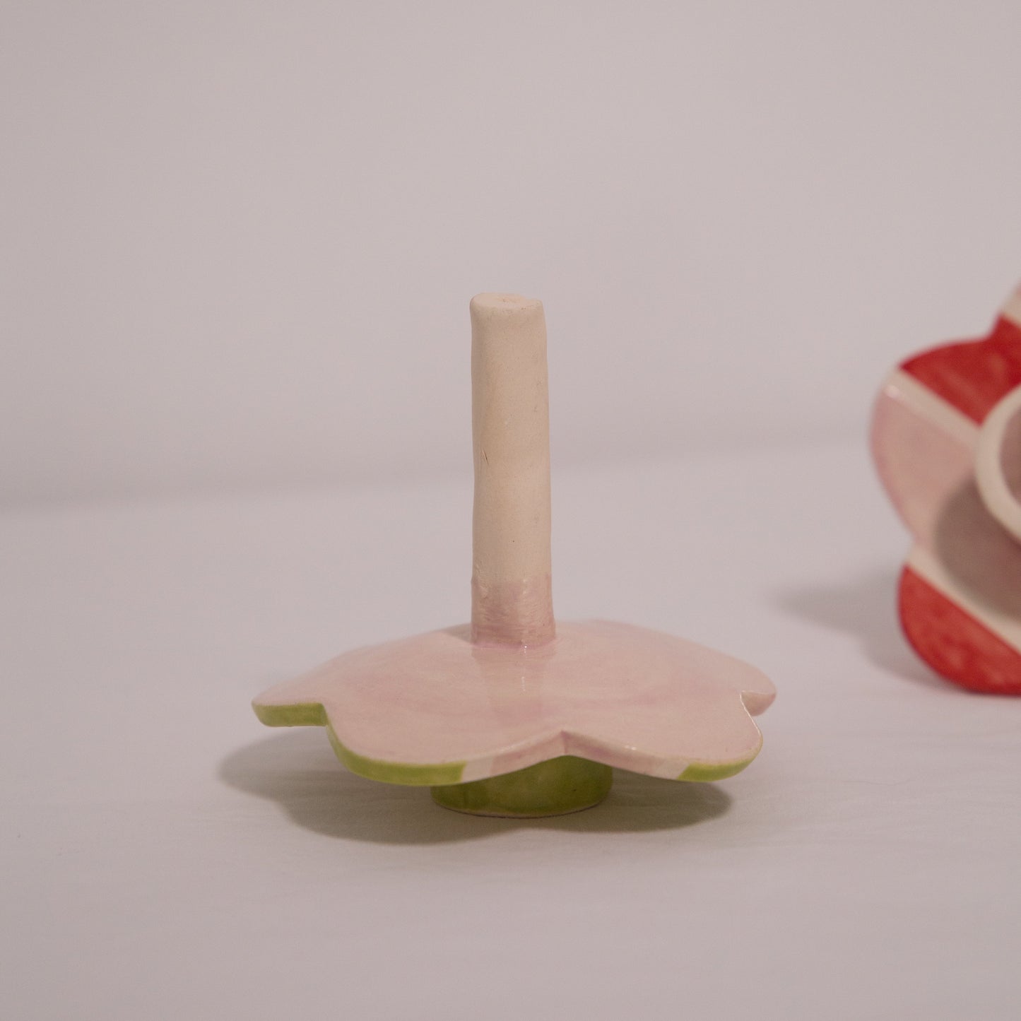 Ruffles & Riot Ceramic Wine Bottle Candle Holder
