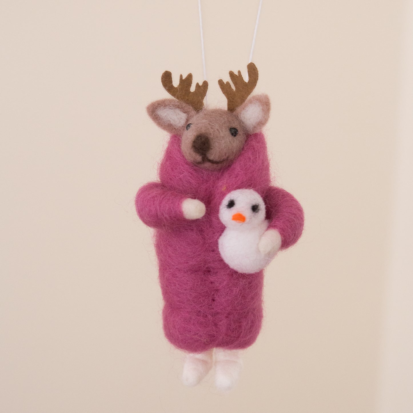 Shoeless Joe Puffa Coat Deer Felt Hanging Decoration