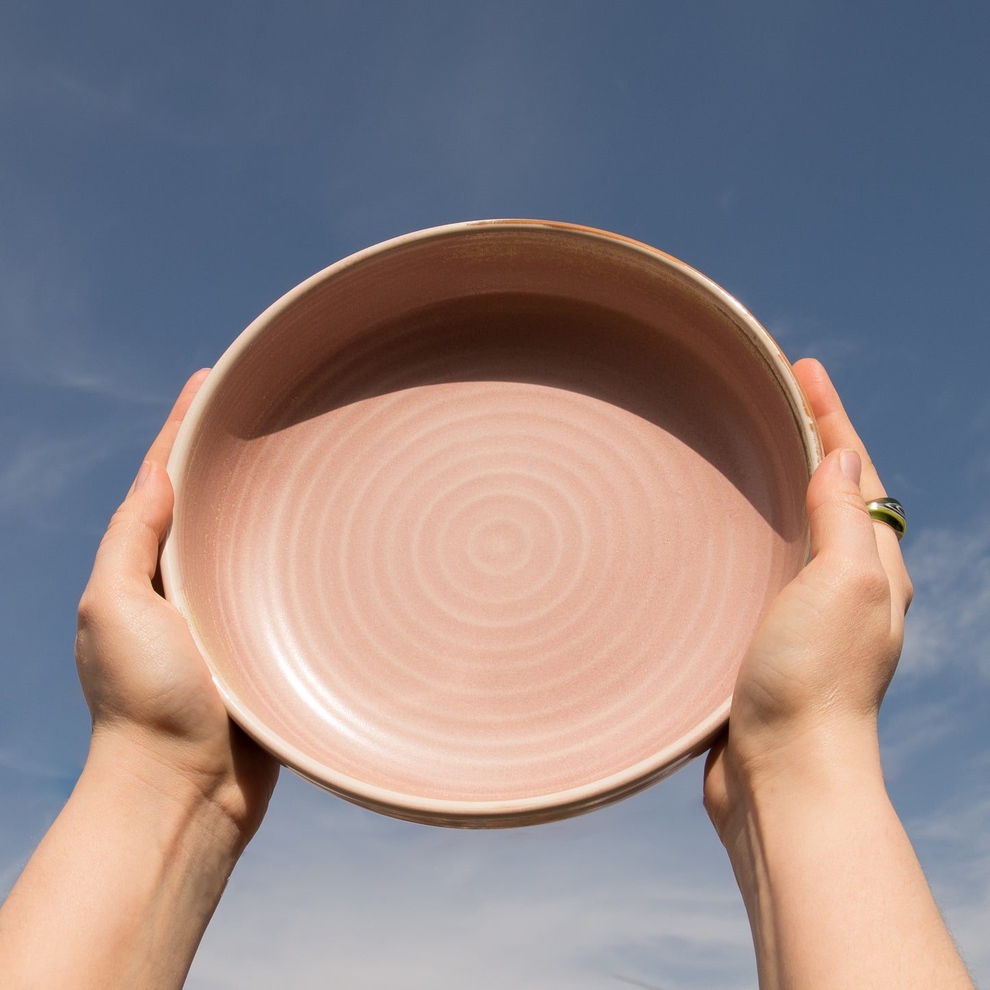 HKLIVING Chef Ceramics: Deep Plate in Rustic Pink or Moss Green
