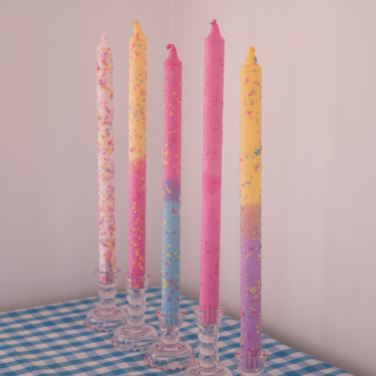 Nordtrice Ombre and Confetti 30cm Long Taper Candles
