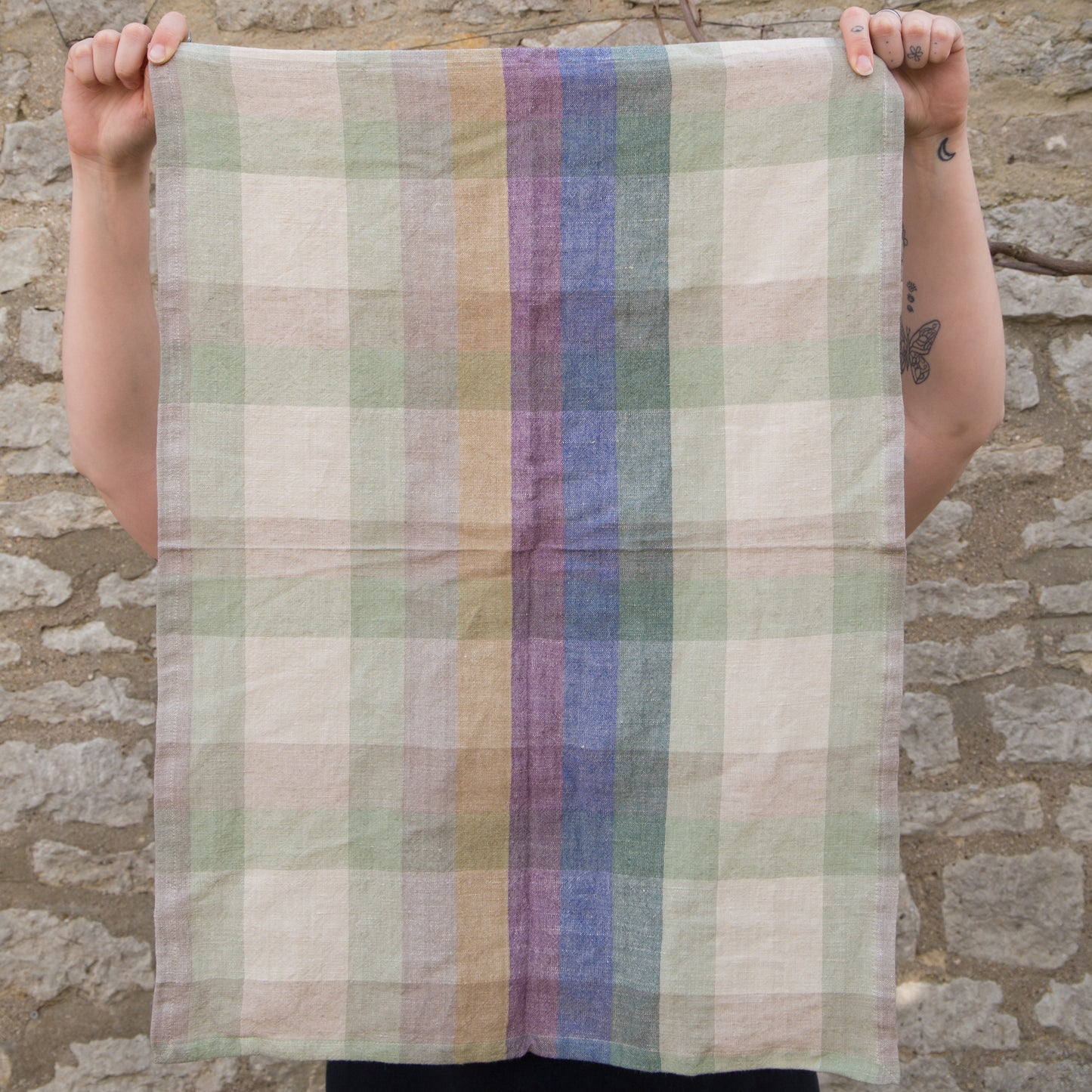 HKLIVING Vida Check Tea Towels in Various Colours