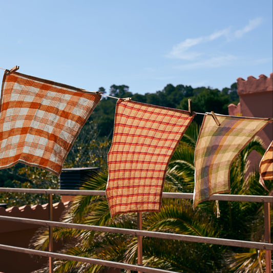 Linen tea towels in the sun