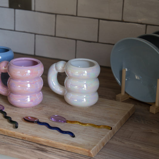 Ivore Group Ceramic Circle Bubble Mugs in Various Colours