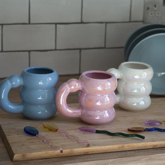 Ivore Group Ceramic Circle Bubble Mugs in Various Colours