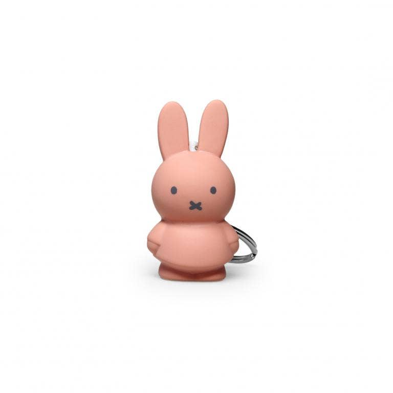 Powder pink Miffy keyring standing 6cm high
