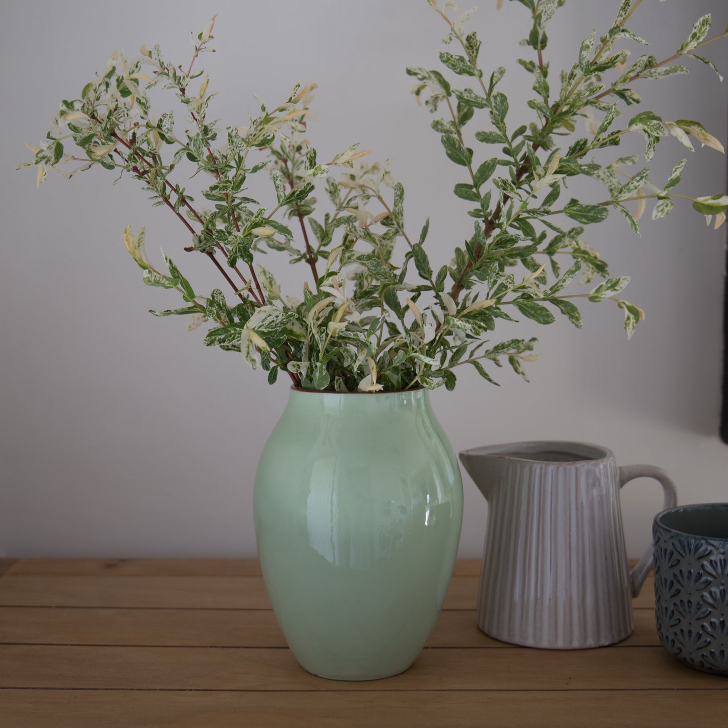 Vintage & Pre-Loved Mint Green Ceramic Vase