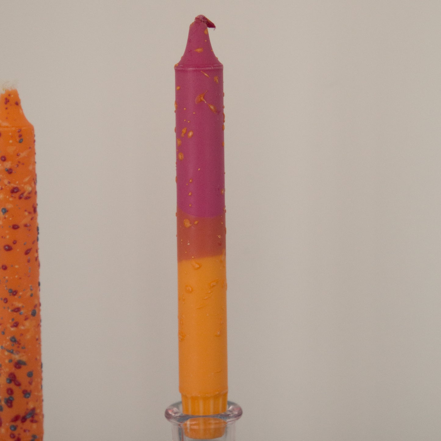 Nordtrice pink and orange confetti candle