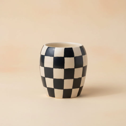 Paddywax Black Fig & Olive Ceramic Check Candle