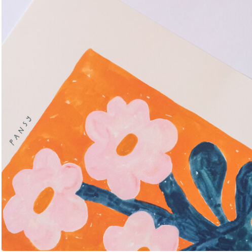 Giant Pansy 'In Love With You' A3 Wall Art Print