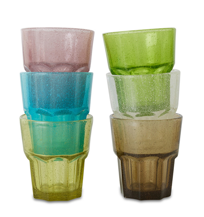 HKLIVING Mineral Water Glasses in Various Colours