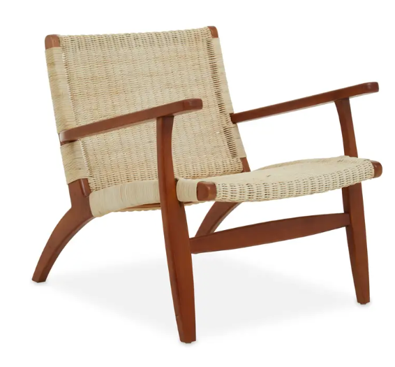 Java Woven Chair in Cream Natural Rattan