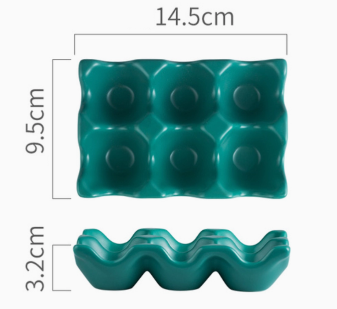 Homerly Ceramic 6 Grids Egg Holder