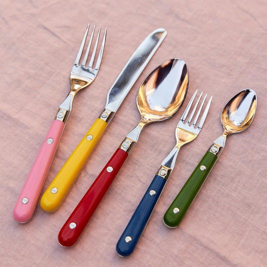 Merry and Bright Vintage Inspired Colourful Cutlery Set