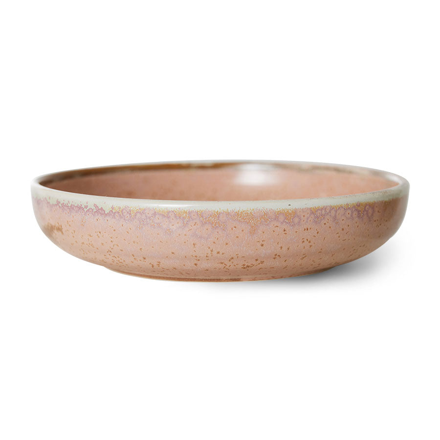 HKLIVING Chef Ceramics: Deep Plate in Rustic Pink or Moss Green