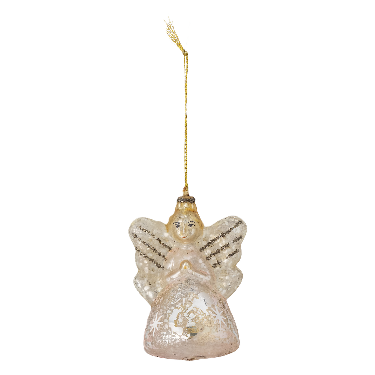 Bloomingville Sparkly Glass Angel Christmas Ornament