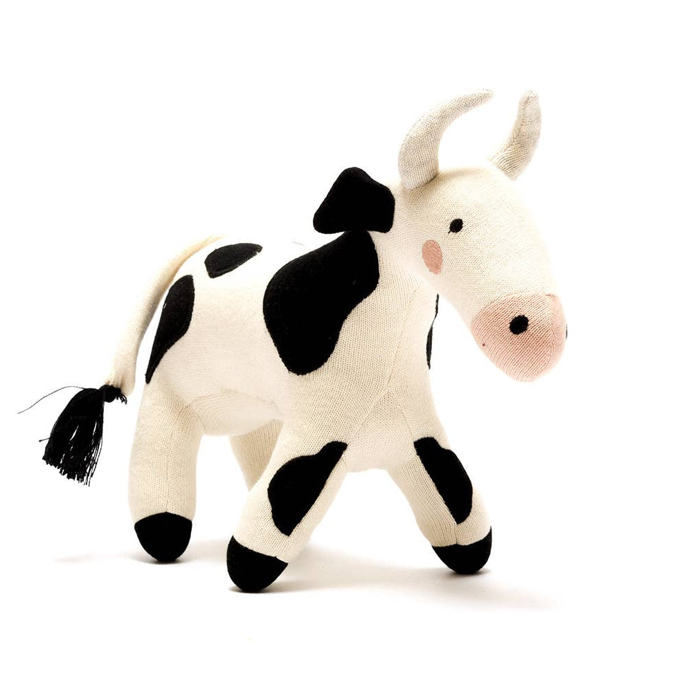 Best Years Knitted Organic Cotton Cow Plush Toy
