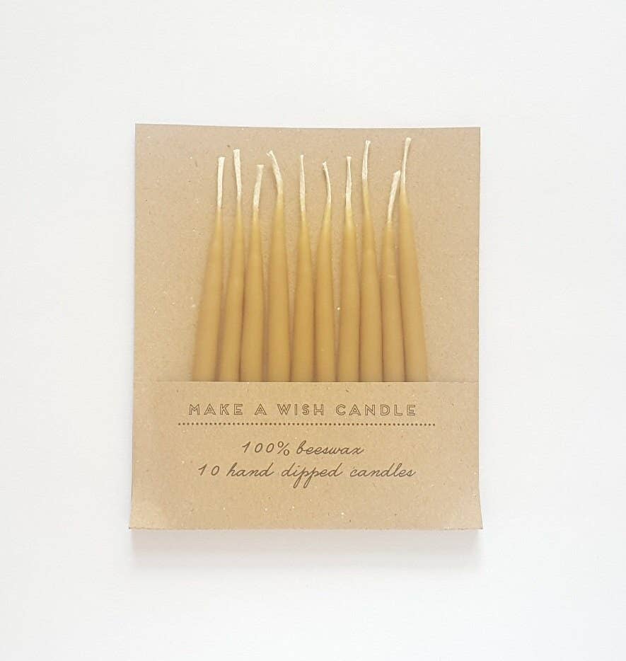 Five Bees Yard Birthday Beeswax Cake Candles