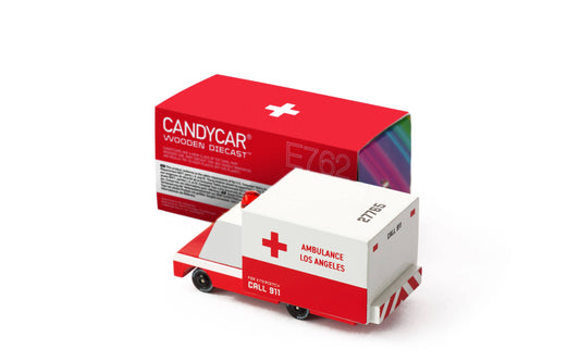 Candyvan - Ambulance Van - Wooden Diecast Toy Car Candylab