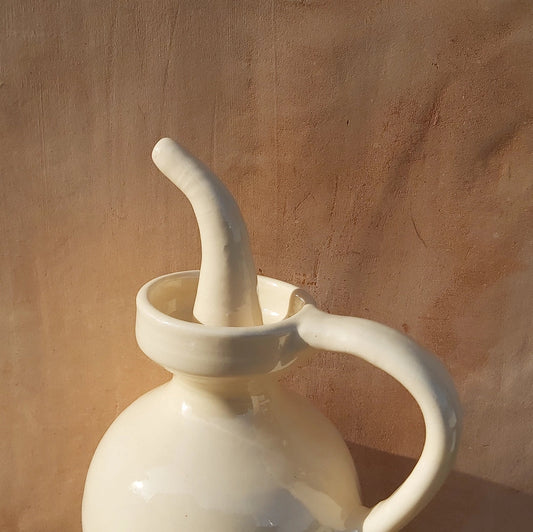 Roca Caus Traditional Oil Cruet in Cream