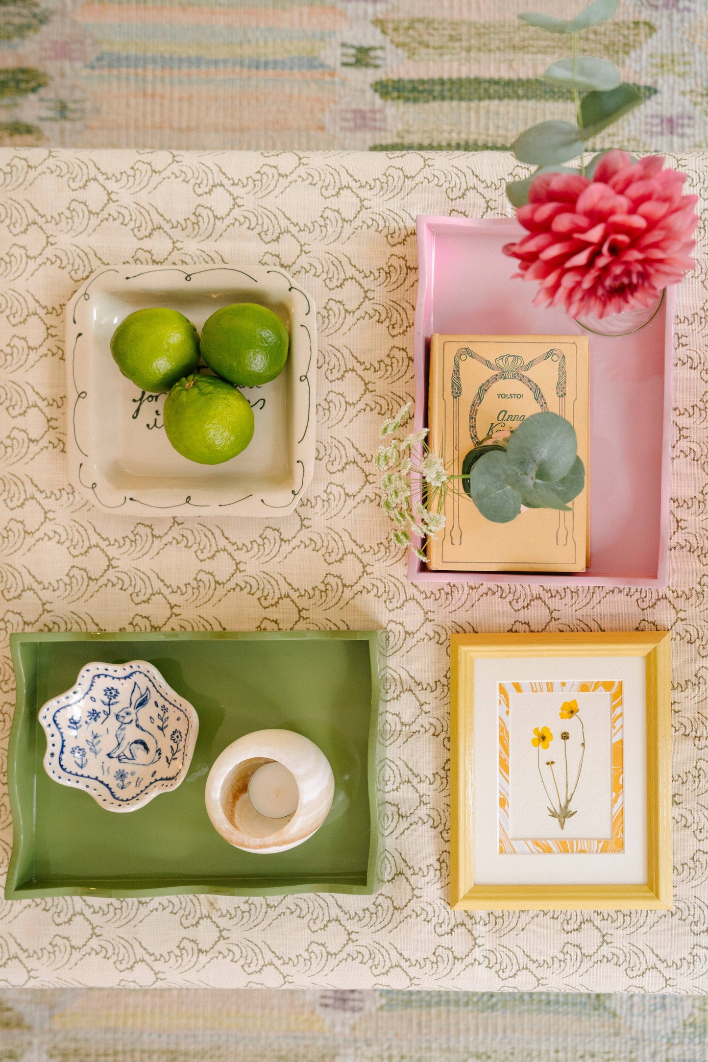 Domenica Marland The Mini Allegra Tray in Green or Pink