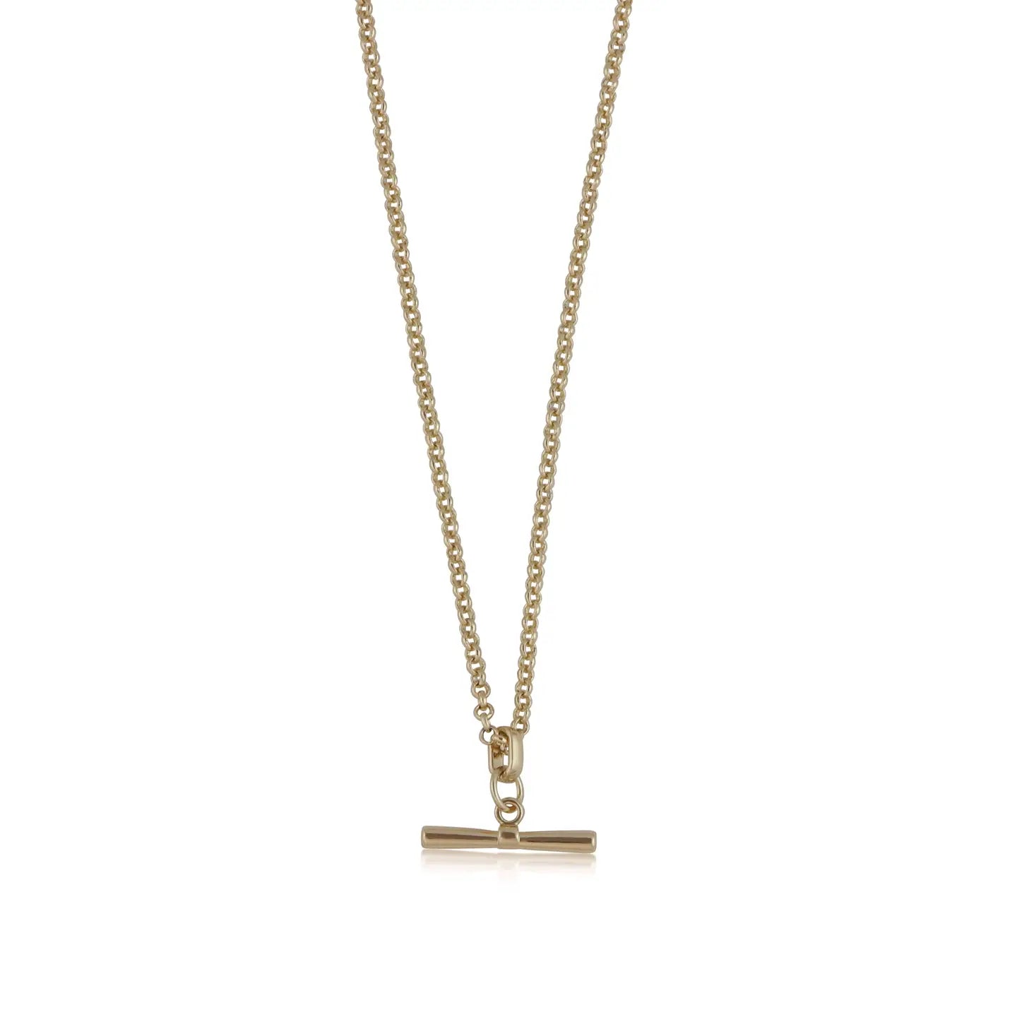 Big Metal London Octavia T-bar Necklace in Silver or Gold Plated