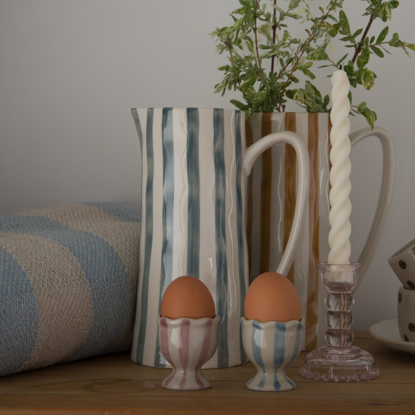 striped jug