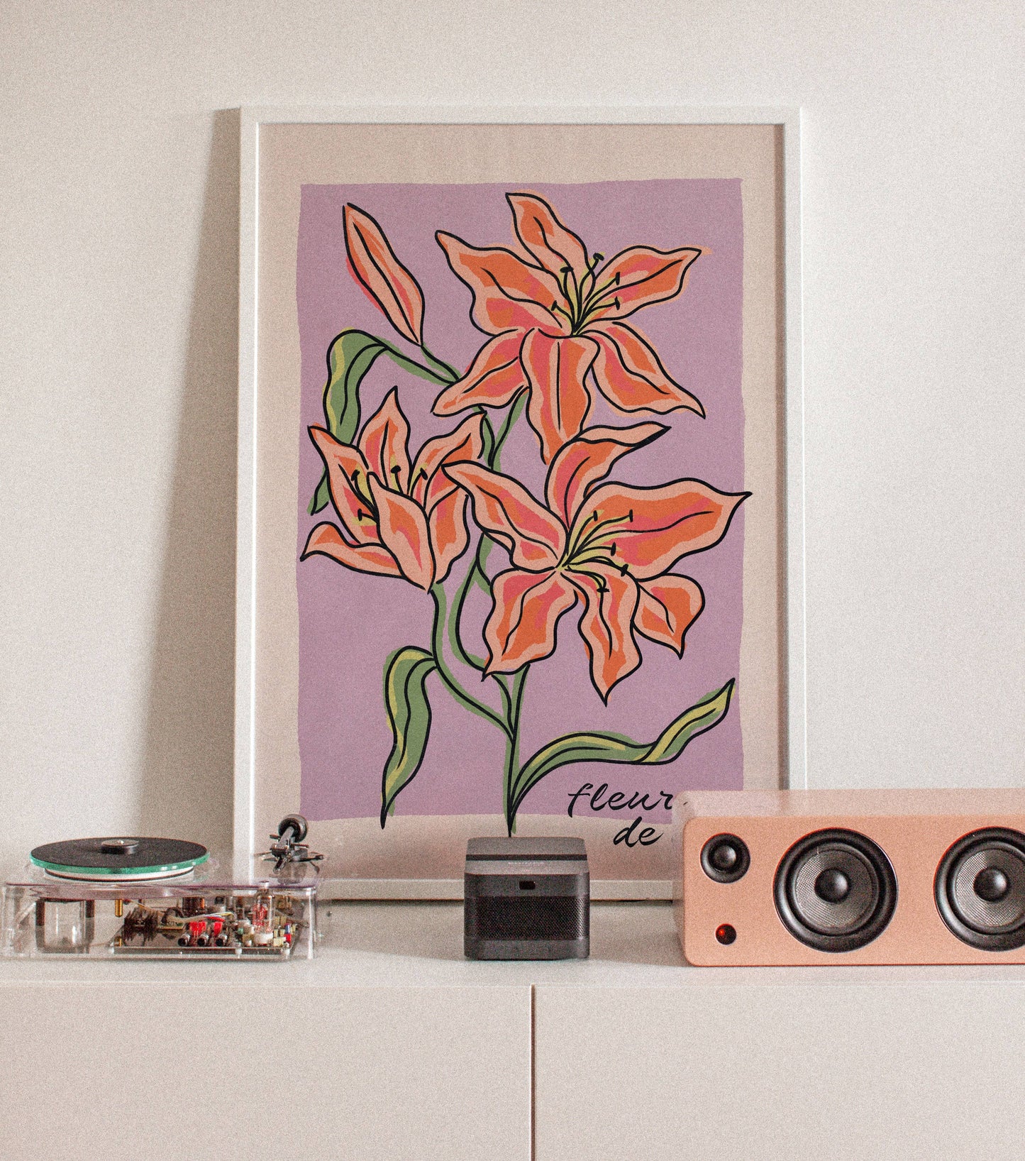 Cai & Jo 'Fleurs des Lys' Wall Art Print